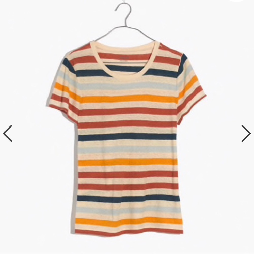 Madewell Lo Fi Shrunken Tee in Jay Stripe